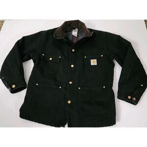 Vintage Carhartt Jacket Mens Large Blanket Lined Chore Coat Workwear USA 90s